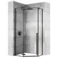 Kabina DIAMOND 80x80 czarna prysznicowa uchylna
