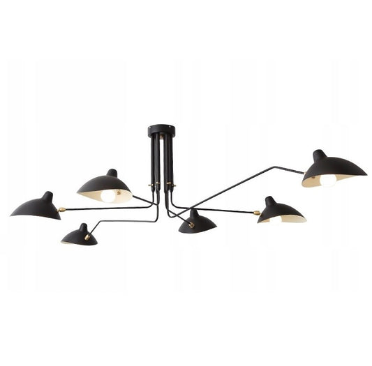 Lampa APP570 sufitowa żyrandol pająk czarna 6