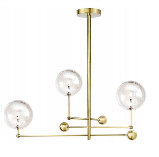 Lampa APP918 złota żyrandol szklane kule 3