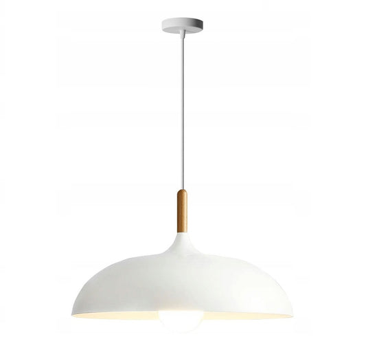Lampa sufitowa wisząca ANZO 45 biała metalowa duża
