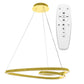 Lampa APP797 sufitowa LED żyrandol złoty + pilot