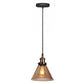 Lampa VERTO A BR sufitowa dymiona szklana brązowa
