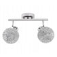Lampa sufitowa plafon APP671 srebrna kula glamour