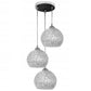 Lampa sufitowa wisząca APP634 srebrna kule glamour