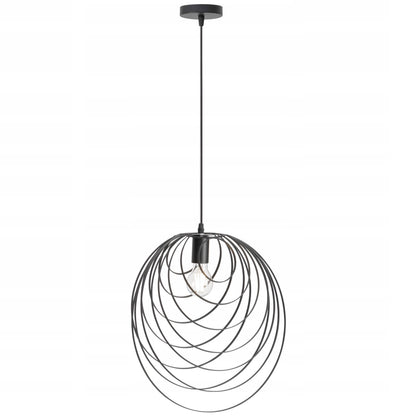 Lampa sufitowa wisząca APP426 czarna loft okręgi