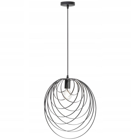 Lampa sufitowa wisząca APP426 czarna loft okręgi