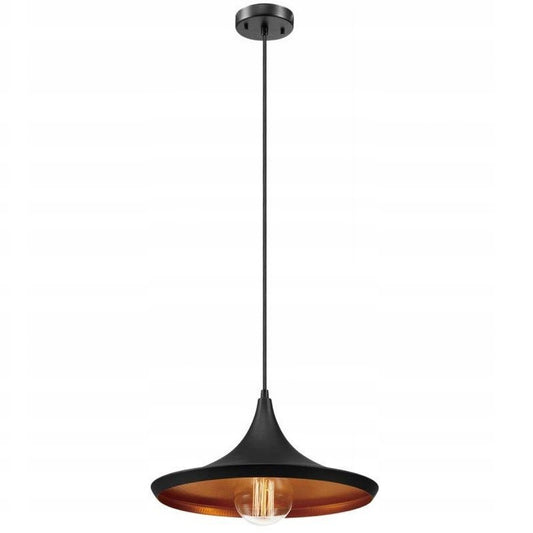 Lampa sufitowa wisząca COSTA C czarna złota loft