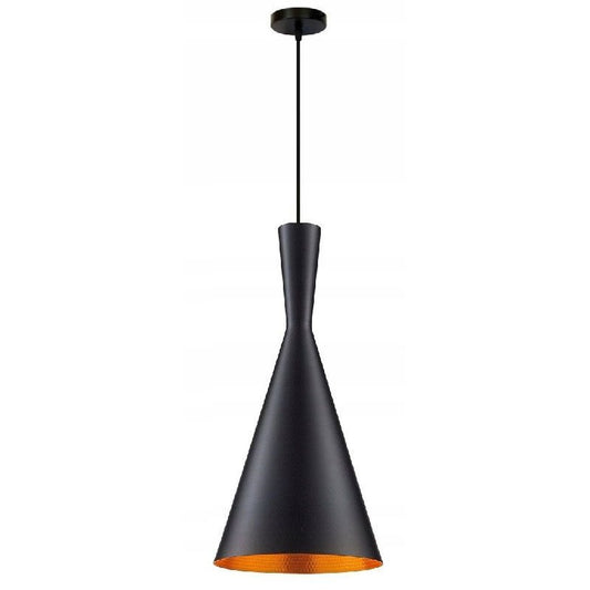 Lampa COSTA B czarna złota sufitowa wisząca loft