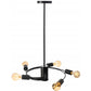 Lampa sufitowa żyrandol APP739 czarna 5 loft