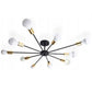 Lampa sufitowa pająk APP503 czarna 10 ramion