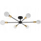 Lampa sufitowa pająk plafon APP501 czarna 6 ramion