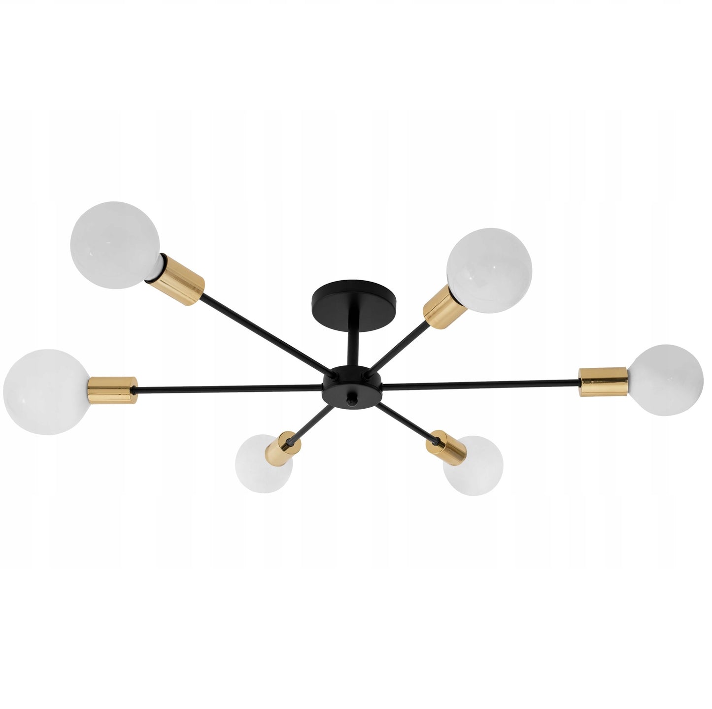 Lampa sufitowa pająk plafon APP501 czarna 6 ramion