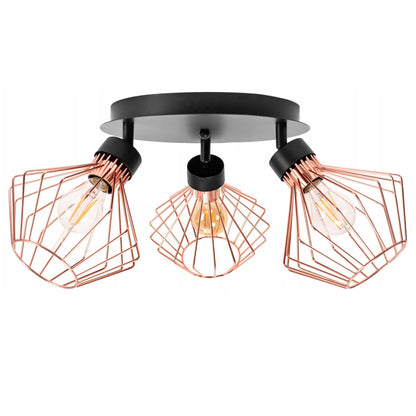 Lampa sufitowa APP536 metalowa plafon różowe złoto