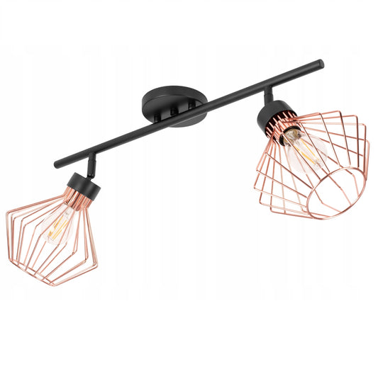 Lampa sufitowa APP535 metalowa plafon różowe złoto