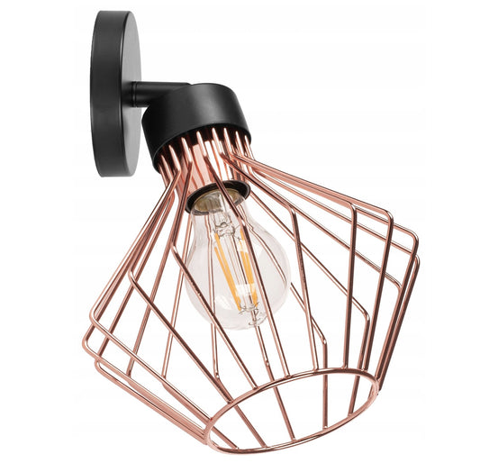 Kinkiet lampa ścienna APP534 metalowa loft złota