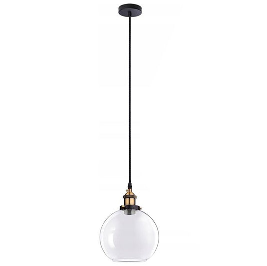 Lampa sufitowa wisząca VERTO B metalowa szklana