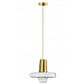 Lampa sufitowa wisząca APP553 LED szklana złota