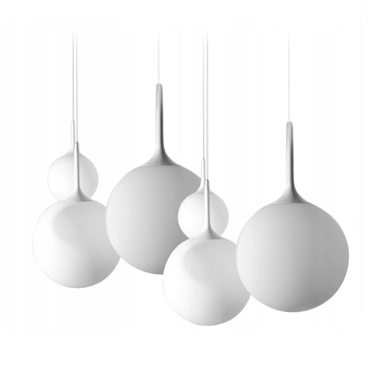 Lampa CARY 25 sufitowa szklana mleczna kula