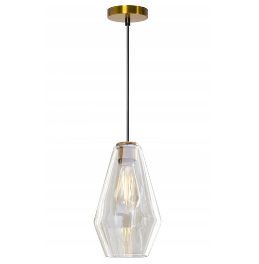 Lampa sufitowa wisząca APP438 szklana złota