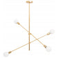 Lampa APP479 sufitowa żyrandol metal złota loft