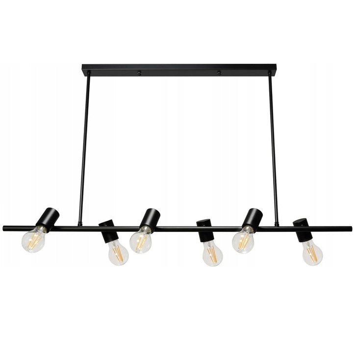 Lampa sufitowa loft czarna APP480 6 punktów edison
