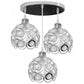 Lampa sufitowa APP210 metal srebrna kryształ kule