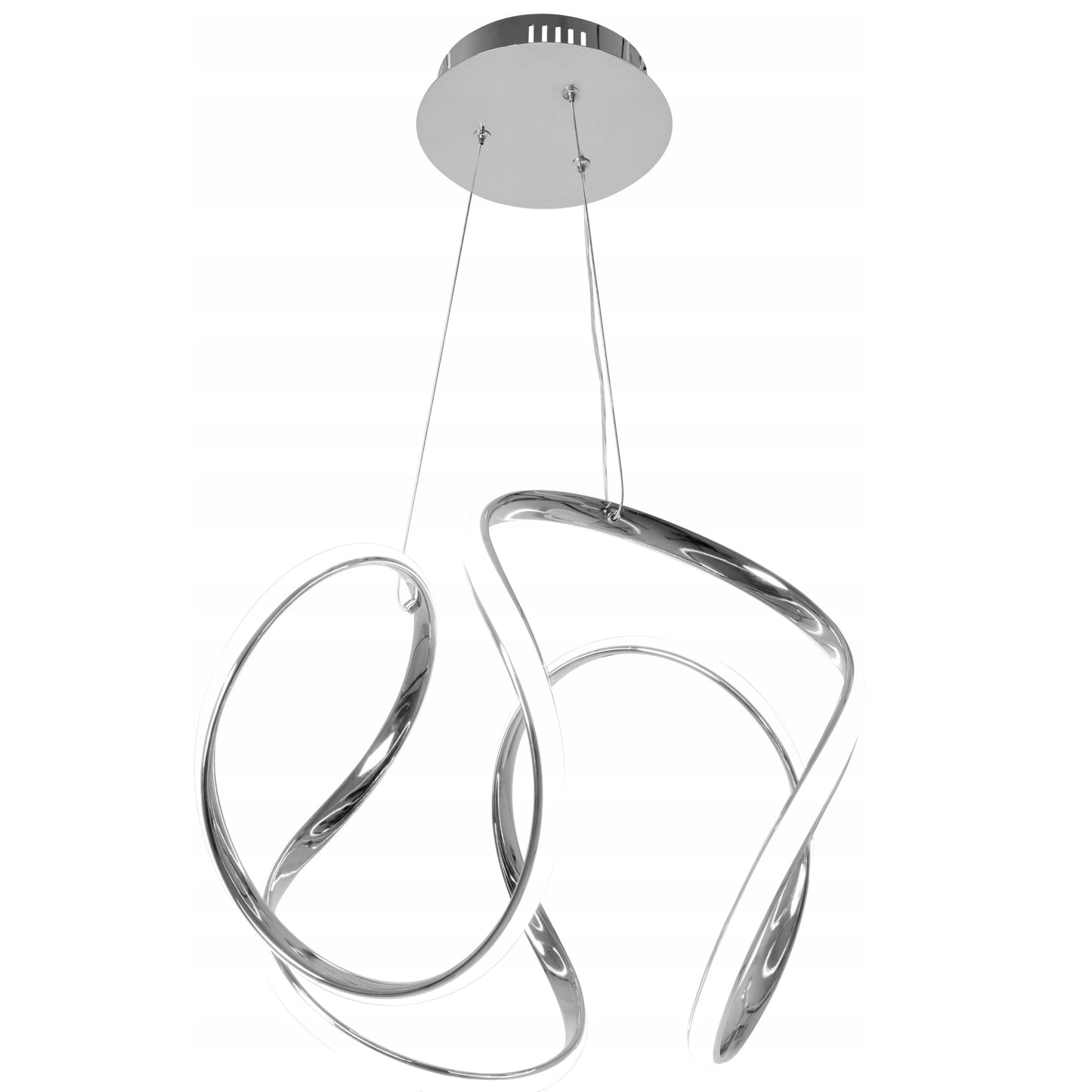 Lampa sufitowa wisząca LED żyrandol CHROM na pilot