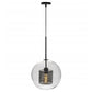 Lampa sufitowa APP558 czarna szklana kula 25 loft