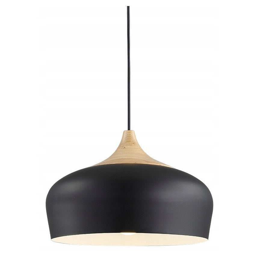 Lampa sufitowa wisząca BARI czarna metalowa loft