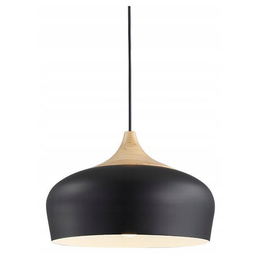 Lampa sufitowa wisząca BARI czarna metalowa loft