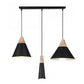 Lampa sufitowa wisząca SCANDI CP czarna metalowa