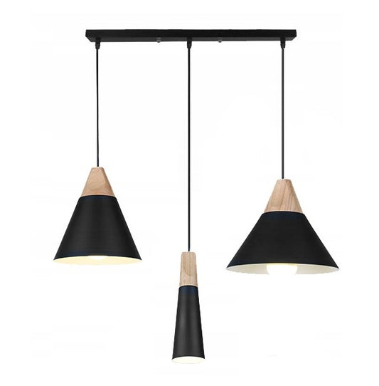 Lampa sufitowa wisząca SCANDI CP czarna metalowa