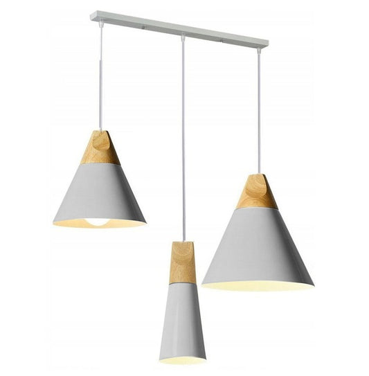 Lampa sufitowa wisząca SCANDI CP szara metalowa