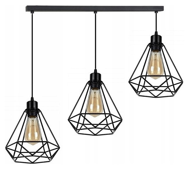 Lampa sufitowa wisząca RENO 180986B loftowa czarna