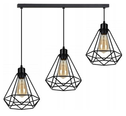 Lampa sufitowa wisząca RENO 180986B loftowa czarna