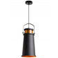 Lampa wisząca metalowa złota retro czarna ASTI A