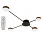 Lampa APP519 LED sufitowa plafon czarna 4 pilot