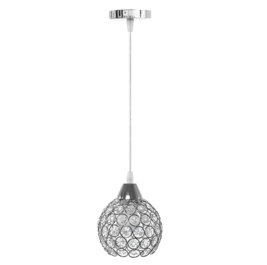 Lampa sufitowa kryształ APP714 srebrna glamour