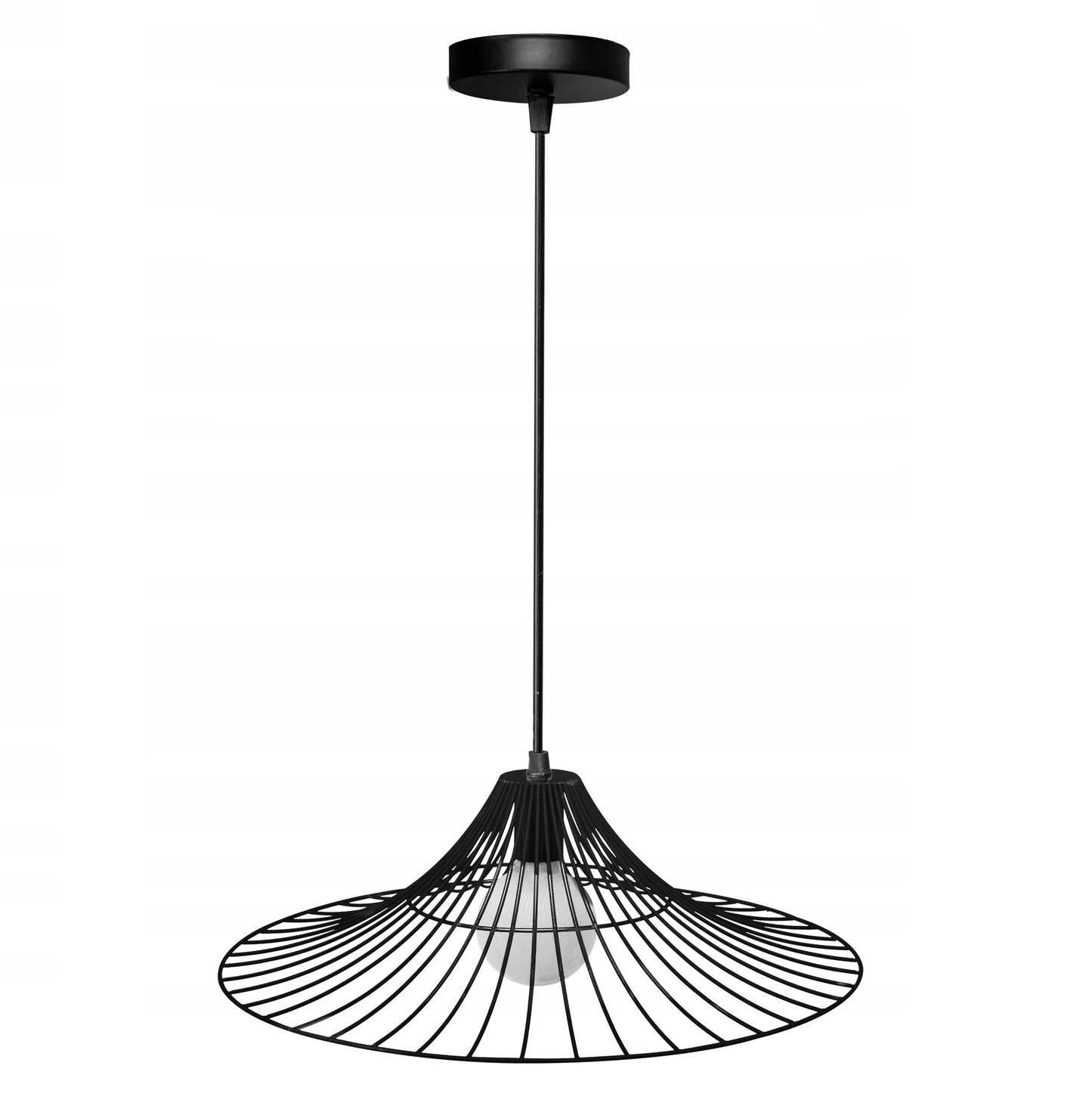 Lampa sufitowa wisząca APP500 czarna loft ażurowa