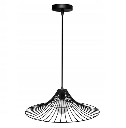 Lampa sufitowa wisząca APP500 czarna loft ażurowa