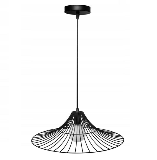 Lampa sufitowa wisząca APP500 czarna loft ażurowa