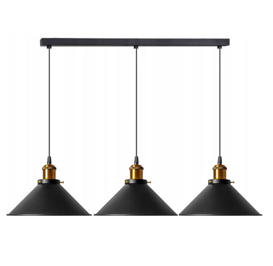 Lampa PORTO APP017 czarna sufitowa żyrandol loft