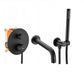 Bateria LUNGO wannowa podtynkowa czarna + box REA