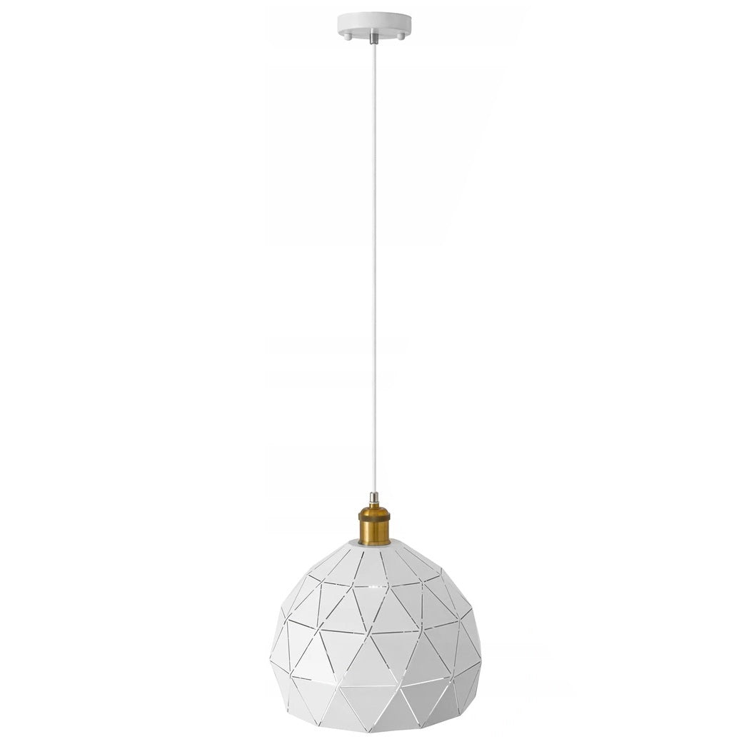 Lampa sufitowa APP249 biała ażurowa geometryczna