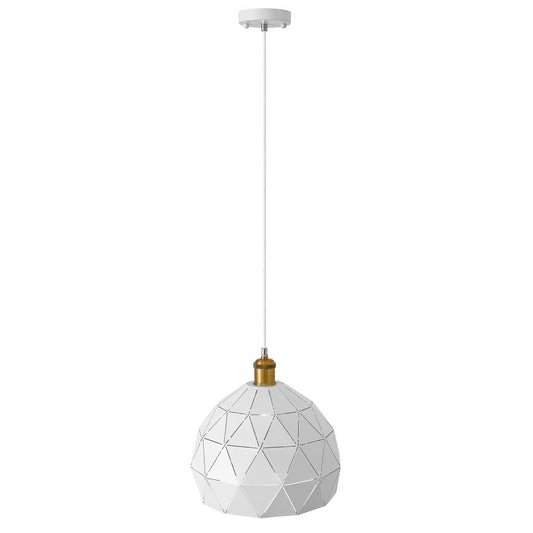 Lampa sufitowa APP249 biała ażurowa geometryczna
